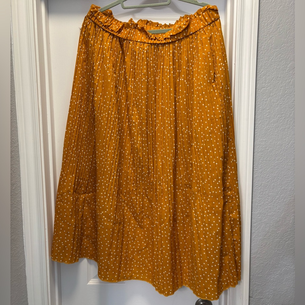 Mustard Yellow Polka Dot Skirt